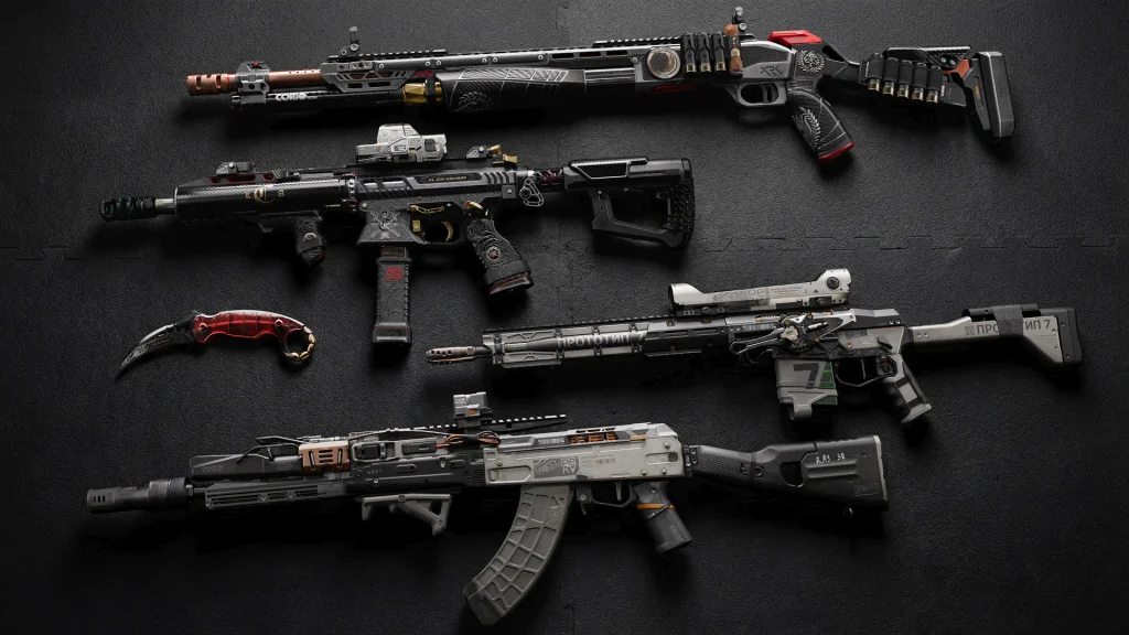 Les cinq armes signature de l'édition Coffre de Modern Warfare 4, dont la variante du Kastov 762