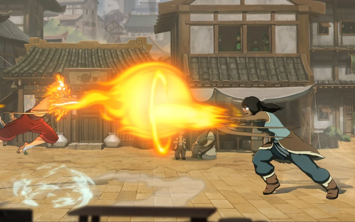 Capture d'écran officielle du jeu de combat Avatar Legends The Fighting Game