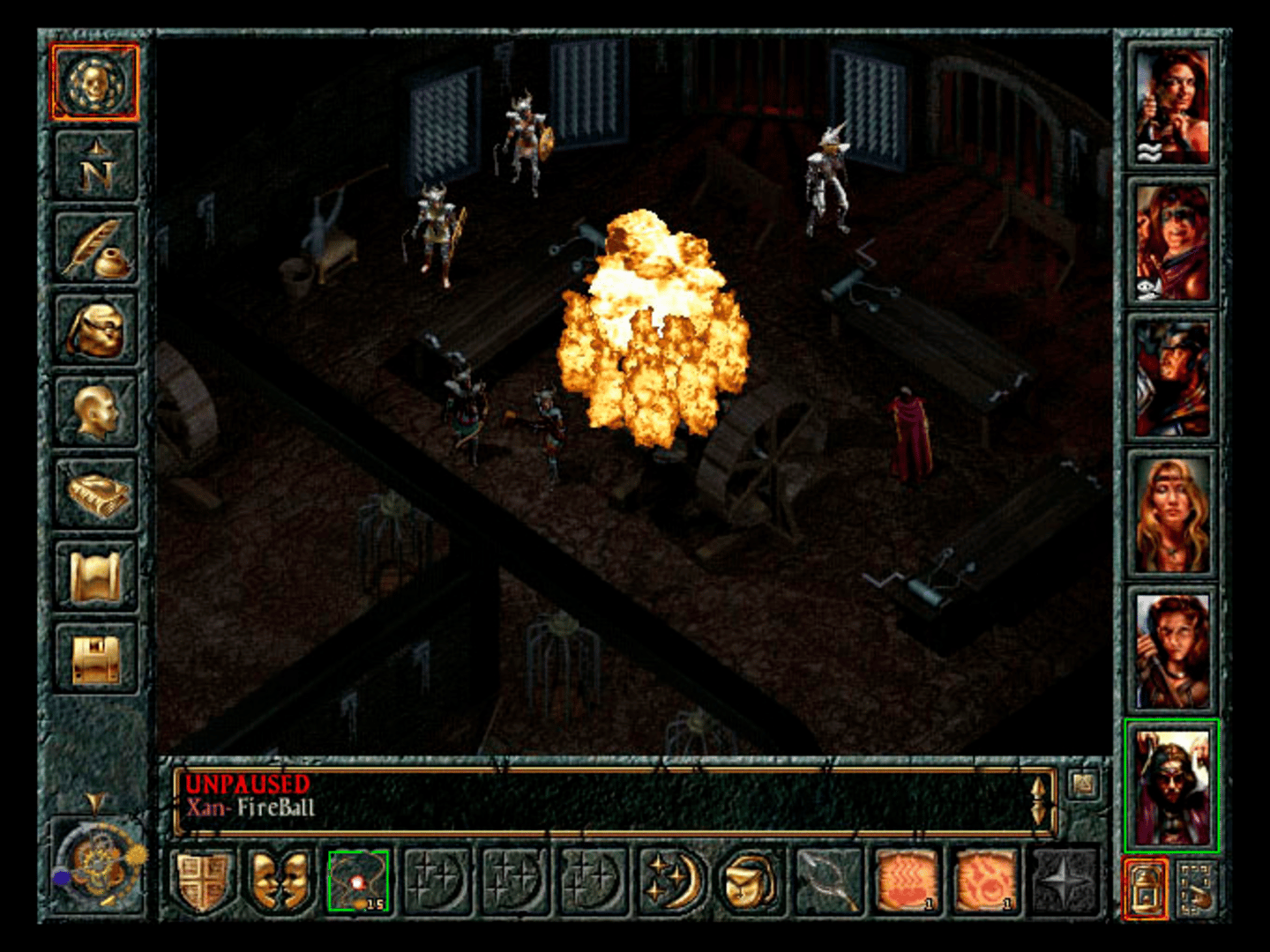 Combat dans Baldur's Gate, le RPG de BioWare sorti en 1998