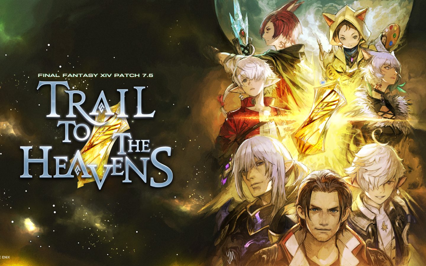 Illustration officielle de Final Fantasy XIV patch 7.5, utilisée pour illustrer l'information sur la compensation des abonnés