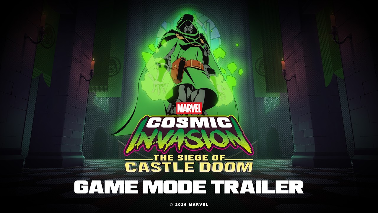 Image de la bande-annonce officielle Dotemu présentant le nouveau mode Castle Doom du DLC Marvel Cosmic Invasion