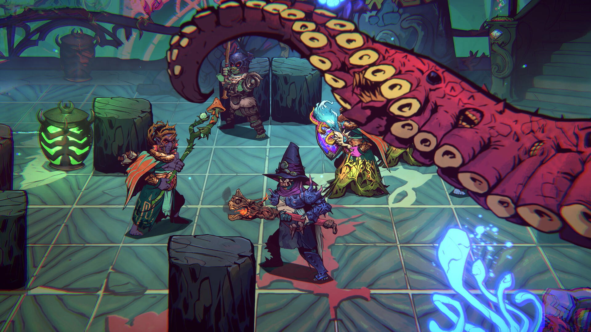 Capture d'écran officielle du RPG tactique Myths from the Maw, Half Human Games