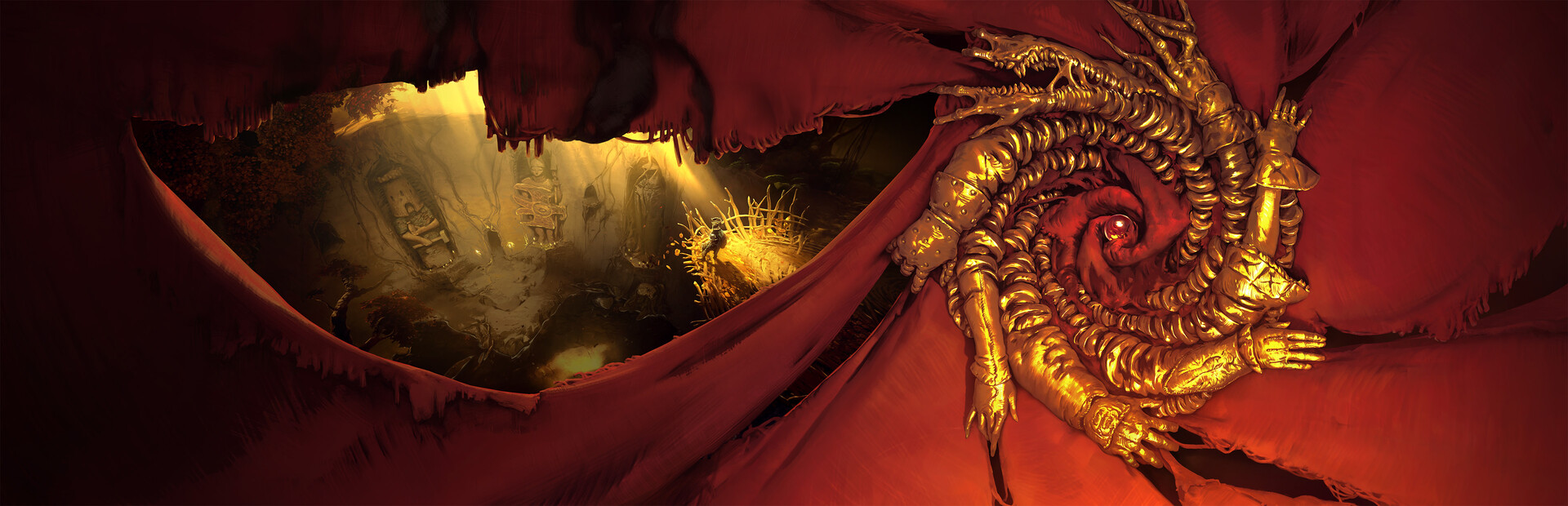 Illustration officielle de No Rest for the Wicked par Moon Studios