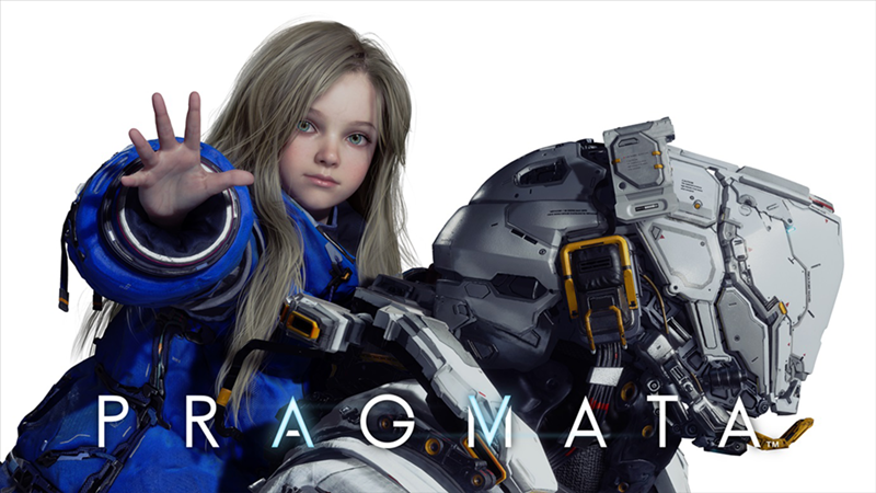 Hugh Williams et Diana sur le key art officiel de PRAGMATA, présenté par Capcom dans ses résultats semestriels