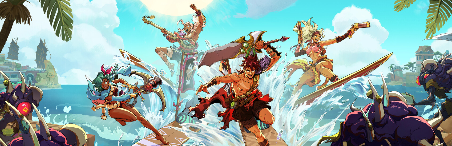 Visuel officiel du jeu Surfpunk diffusé sur Steam