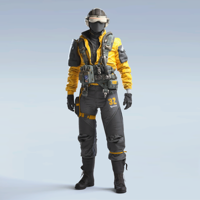 Tenue tactique Voltage Marauder jaune et noire